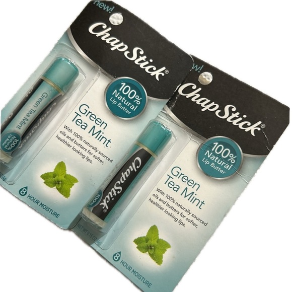 ChapStick 100% Natural Lip‎ Butter, Green Tea Mint, 0.15 oz - Picture 1 of 7